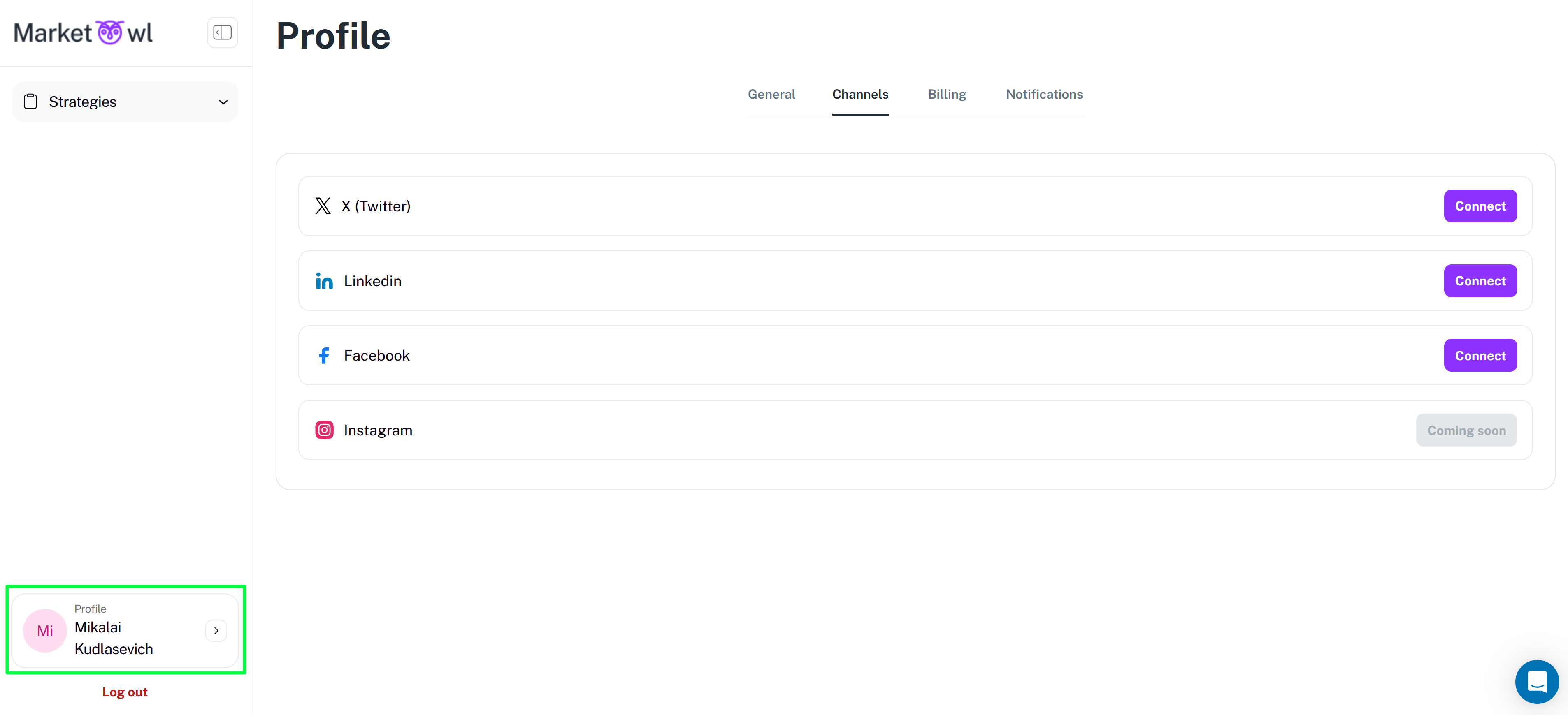 Settings for AI marketing department soft