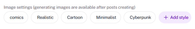 default styles for marketowl's ai smm agent